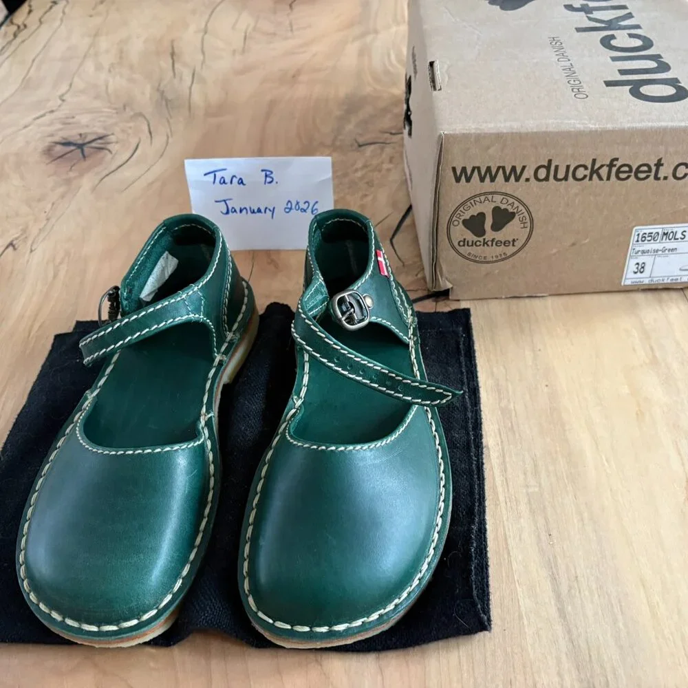 Duckfeet 38 Turquoise Mols - Picture 1 of 4